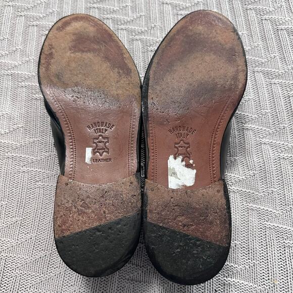 Stanley Backer black Italian leather lace up oxfords size 10.5 main image 3